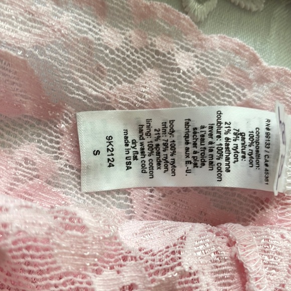 Hanky Panky Retro V-Kini New with tags Lace Lingerie set of 2 pink & Taupe small - Picture 9 of 11